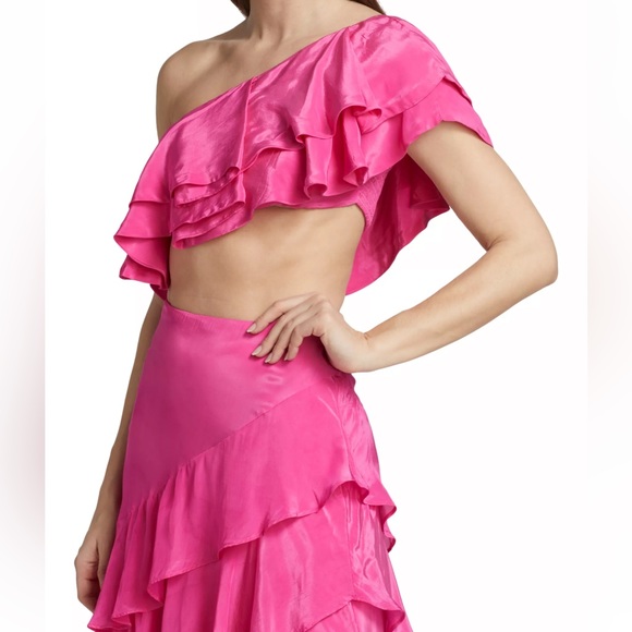 NWT FARM Rio [2-Pc] Marocaine Asymmetric Ruffle Skirt &  Ruffle Top - Picture 7 of 12
